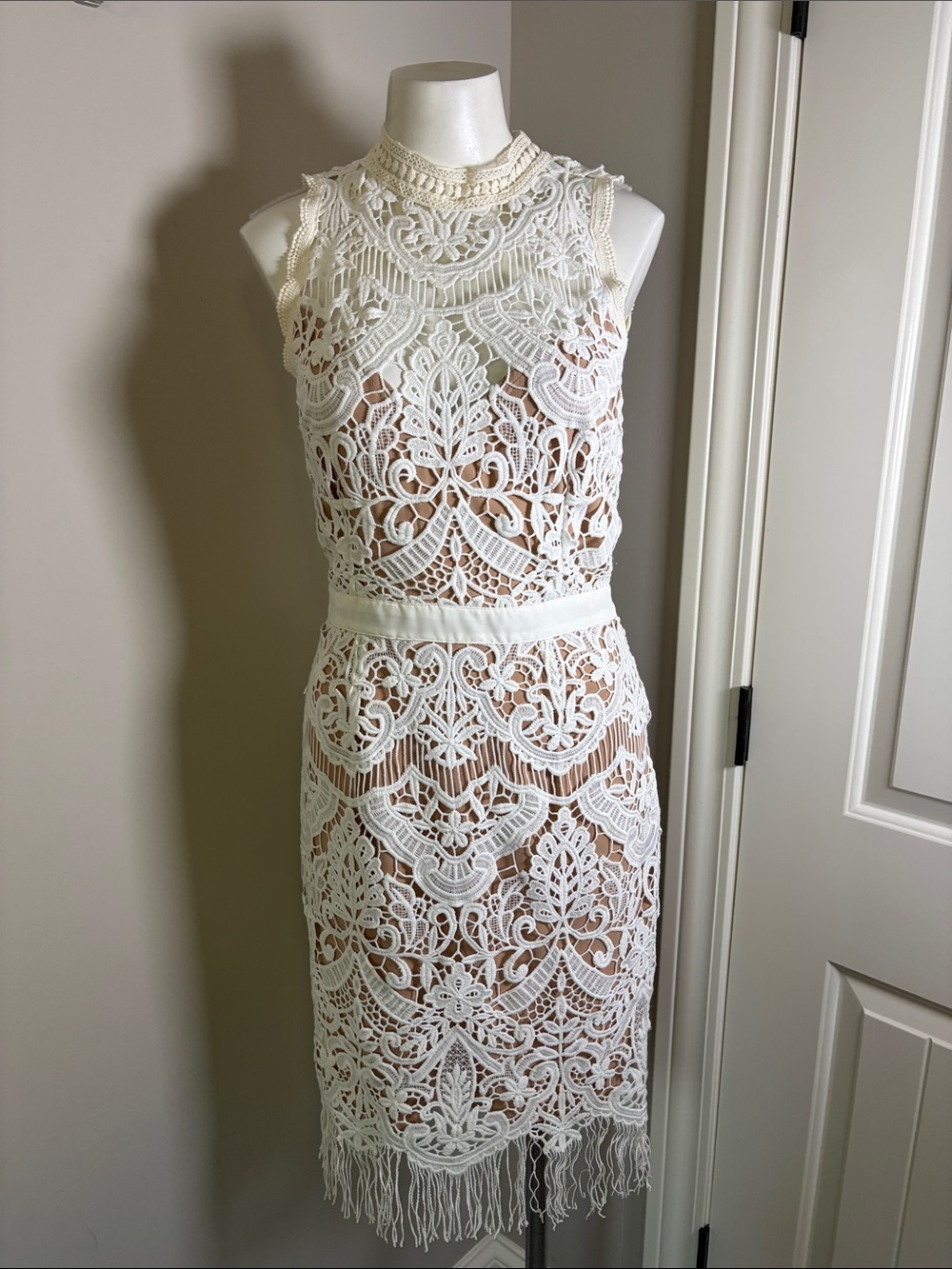 Saylor Marcella Flapper Dress White - Picture 4 of 16